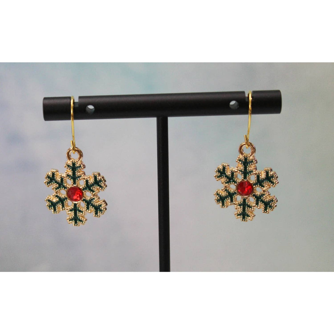 Fashion Gold Drop Snowflake Earrings  E156