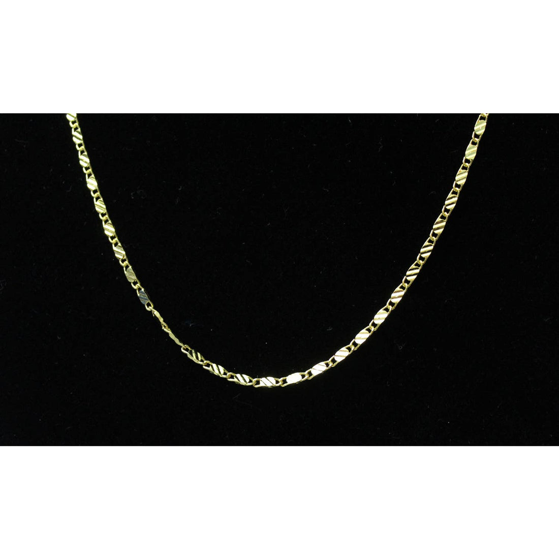 30 Inch Long 18K Gold Plated Scroll Chain Necklace