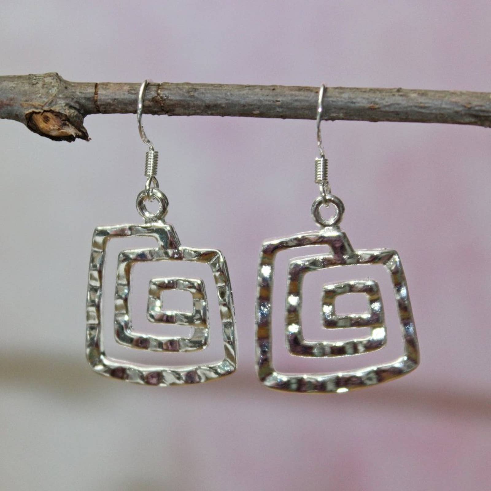 SILVER925 DROP DESIGN EARRINGS /シルバー/ピアス