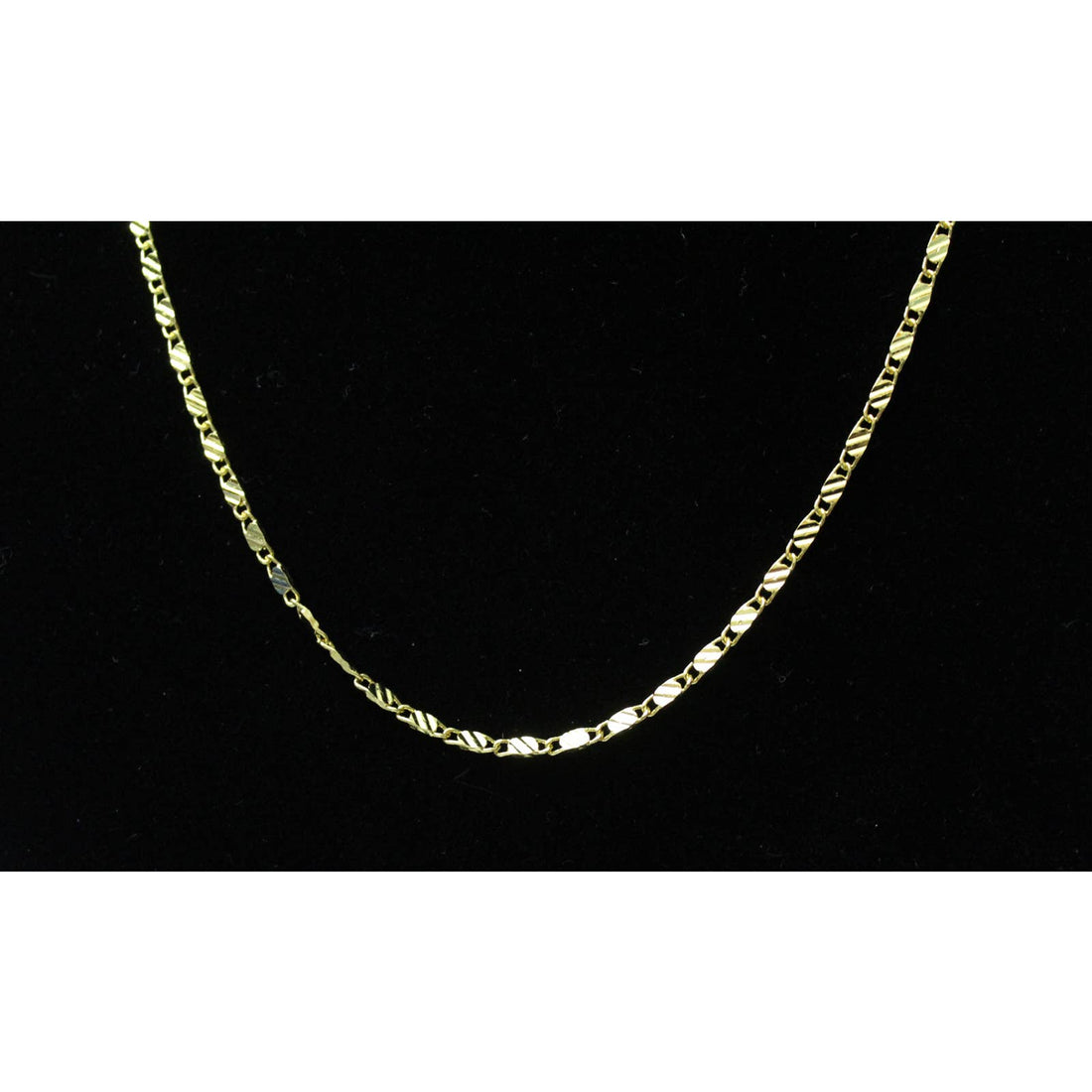 24 Inch Long 18K Gold Plated Scroll Chain Necklace