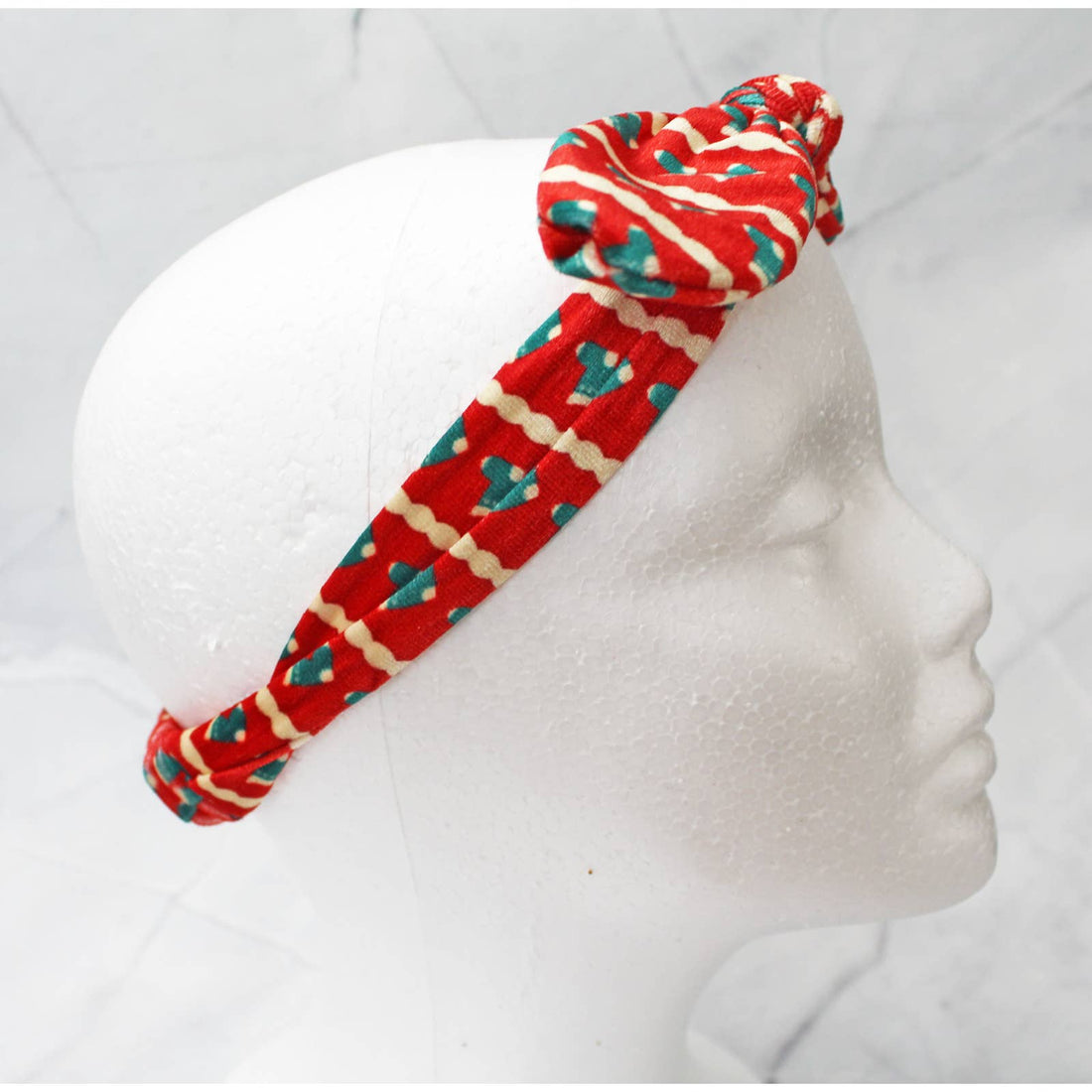 Christmas Stretch Headband with Wired Bow