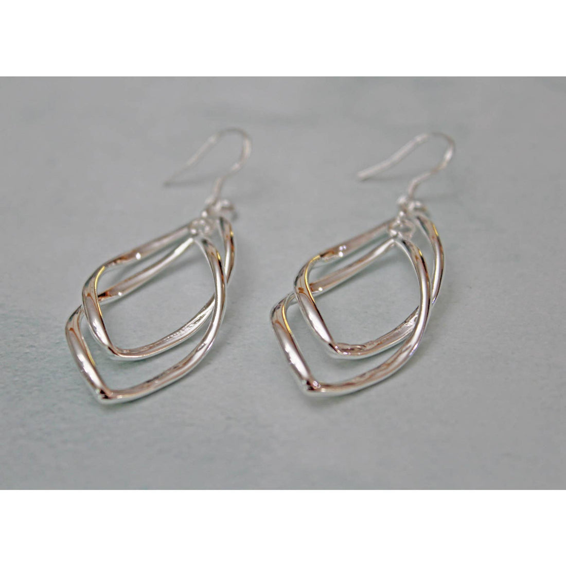 Sterling Silver Double Drop Fine Earrings   E31