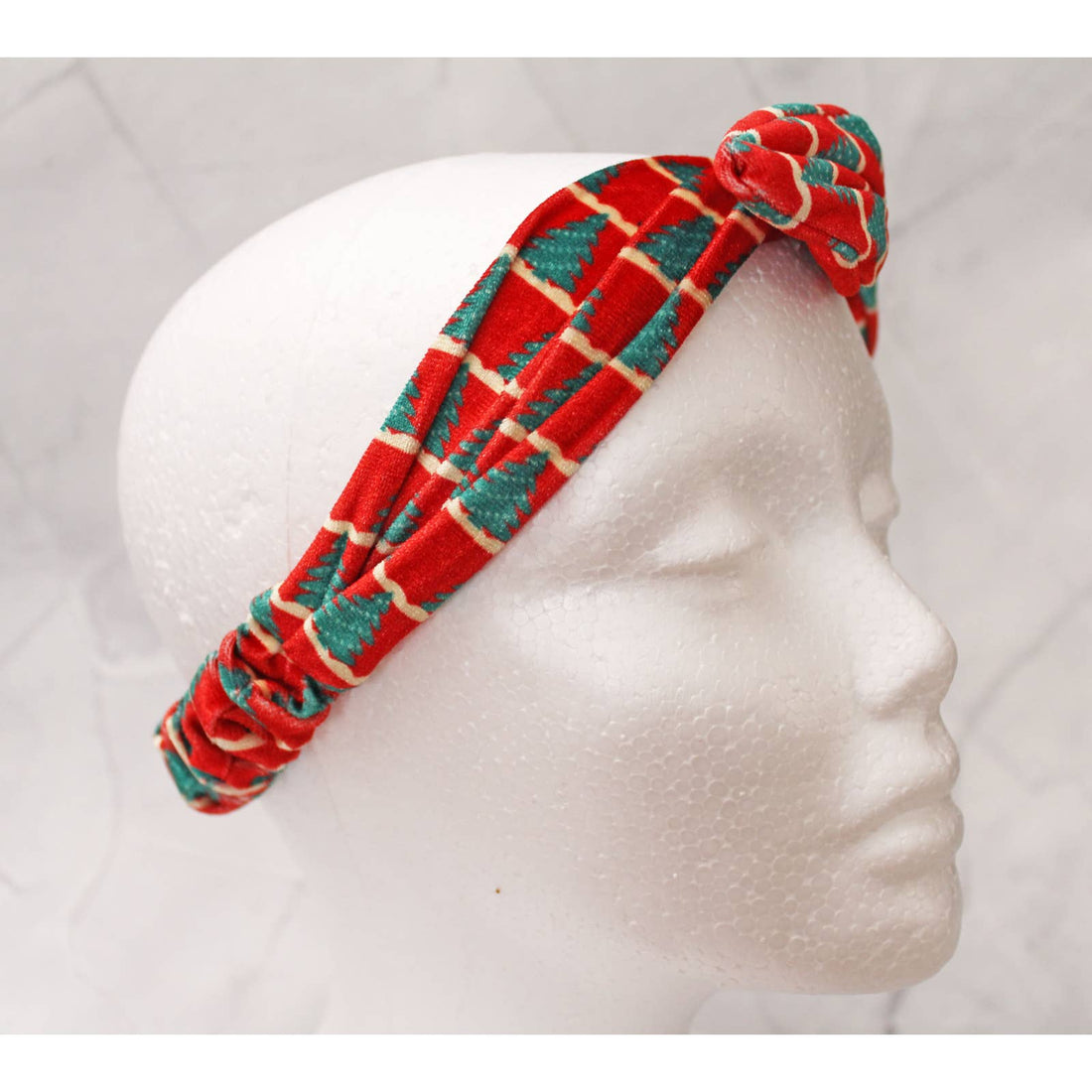 Christmas Stretch Headband with Wired Bow