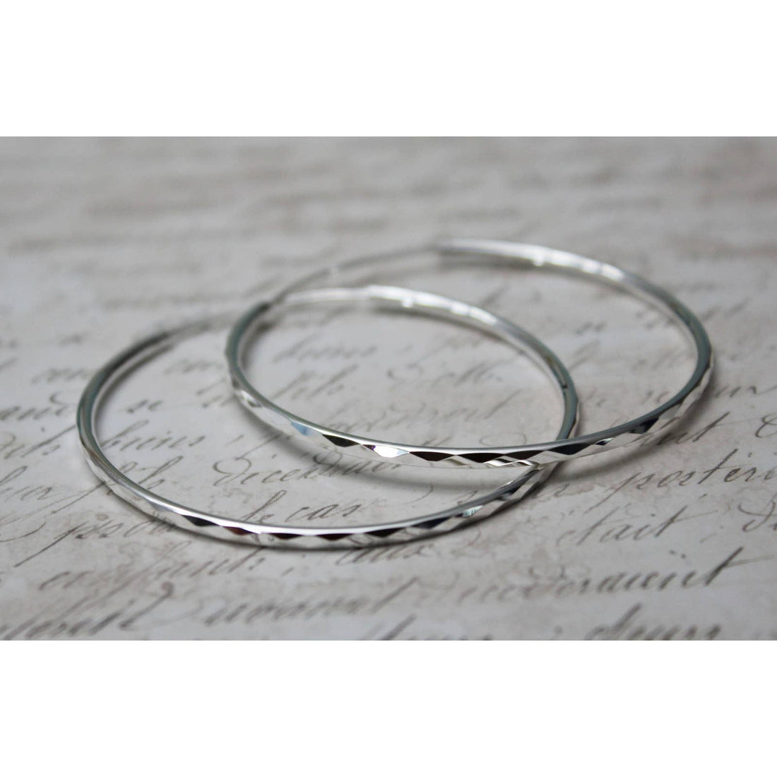 Sterling Silver Hoop Earrings  E91