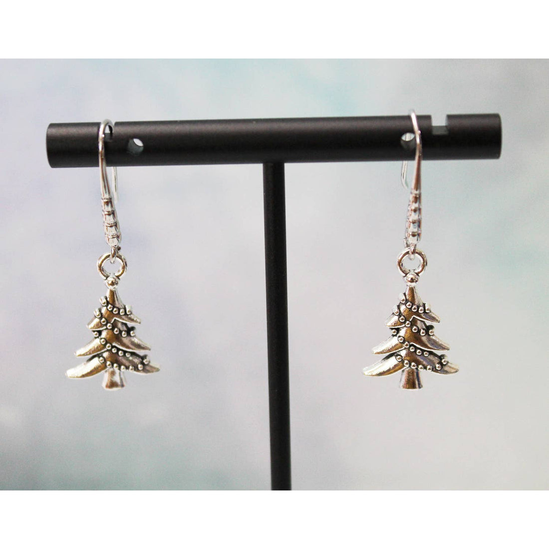 Silver Christmas Tree Earrings0.5